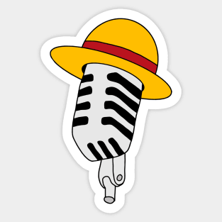 Retro Mic and Hat Sticker